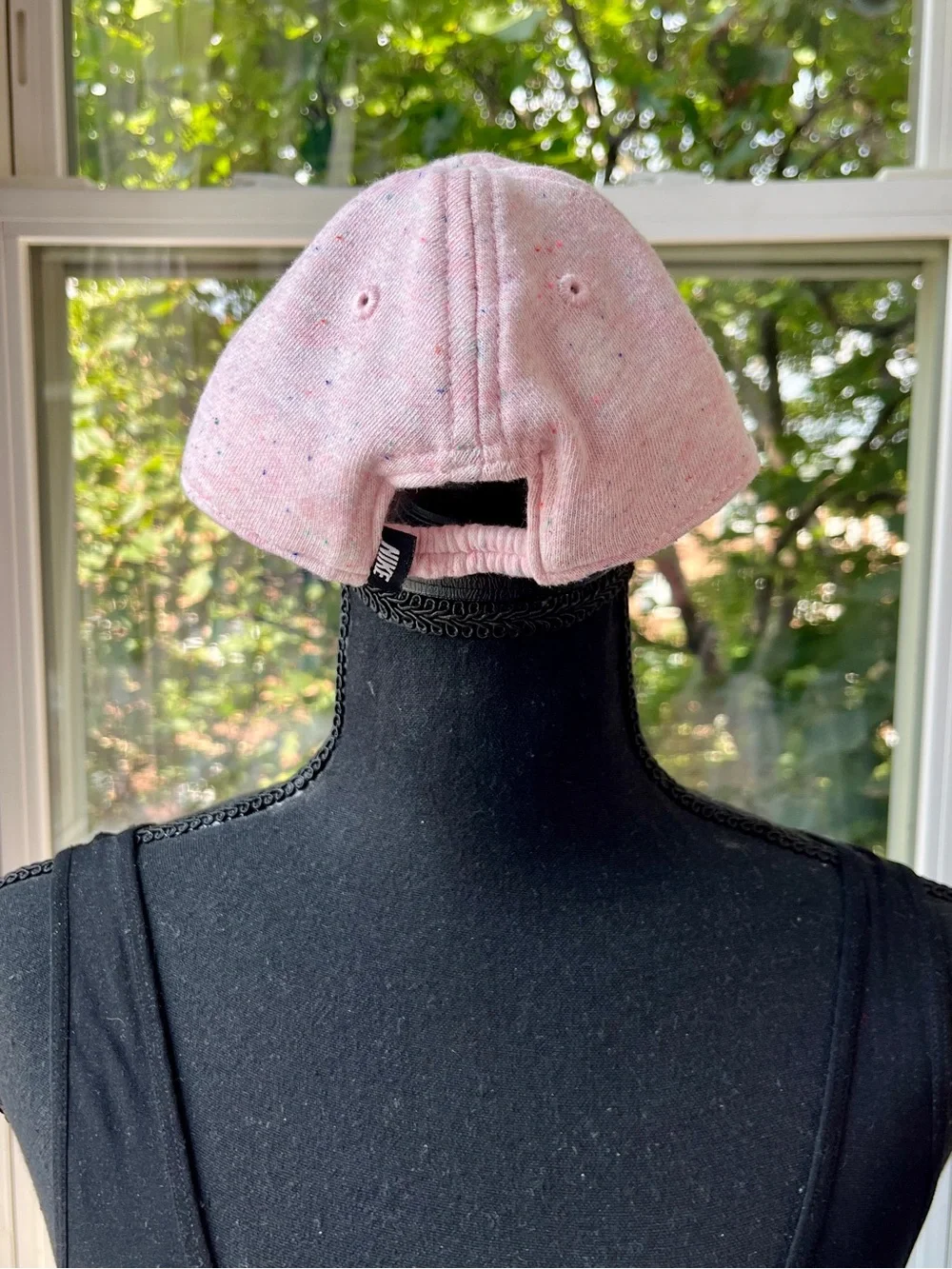 Nike Baby French Terry Knit Cotton Cap in “Speckled Pink Foam”